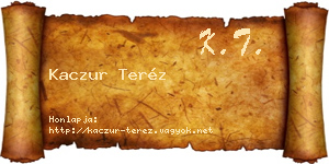 Kaczur Teréz névjegykártya