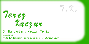 terez kaczur business card